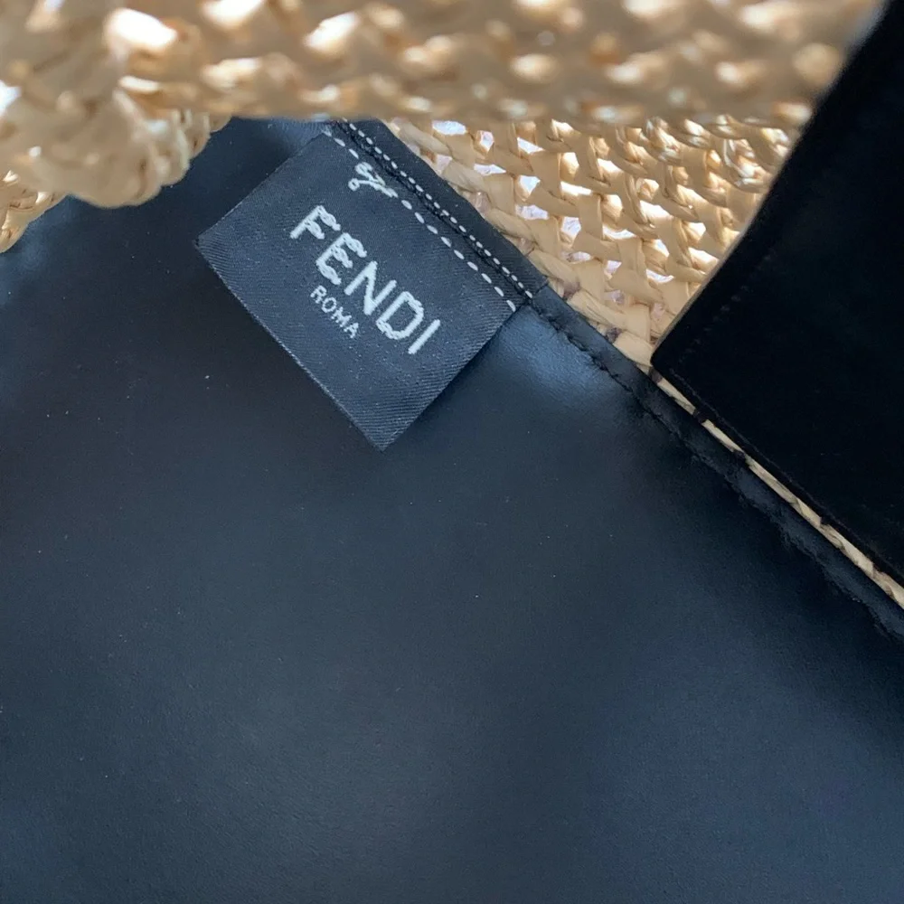 Fendi Raffia Vitello Macrame Large Peekaboo X-Tote - Picture 4 of 16